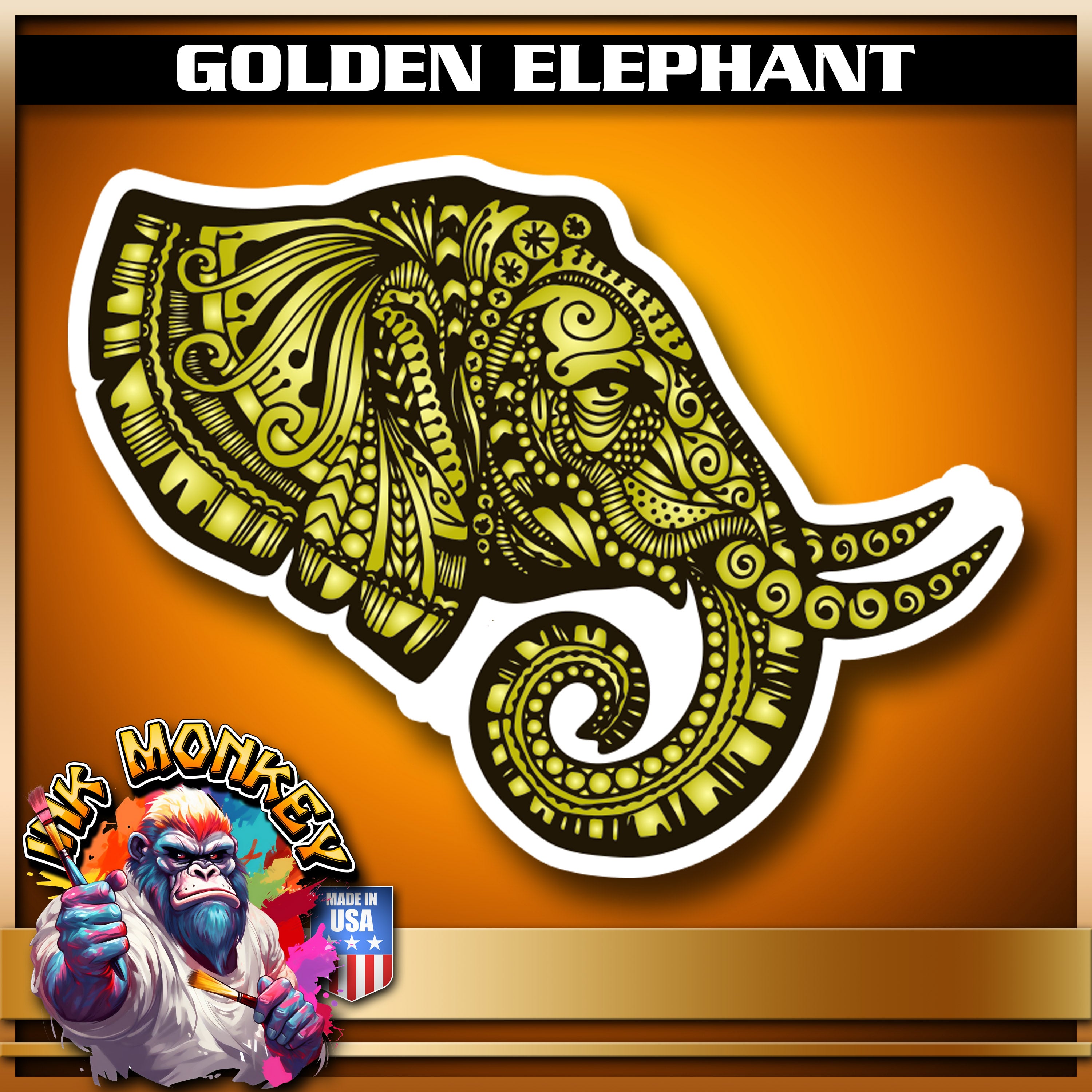 Golden Elephant - Decal